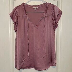 SILKY TIE BLOUSE
